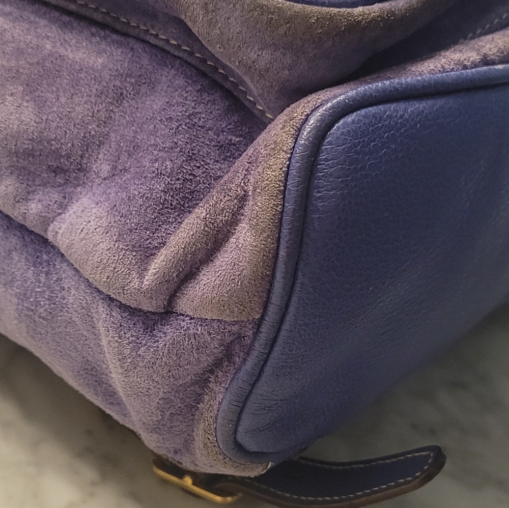 Gucci Bamboo Leather Suede Backpack - Periwinkle Color ๐๐ EUC - Picture 12 of 16